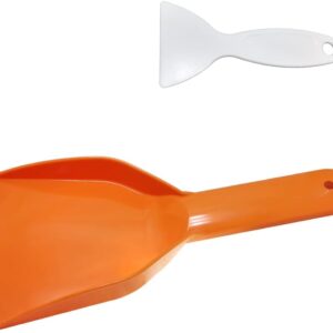 Snow Shovel Refrigerator Frost Scraper Icebox Spade Ice Scoop 2 Pack (Orange)
