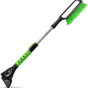 35.5 Inch Snow Brush for Car, Extendable Windshield Ice Scraper with Foam Grip, Snow Scraper Brush for SUV Truck Auto Jeep RV Vehicle Window