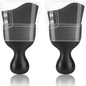 2 PCS Car Interior Detailing Brush, Auto Car Dusting Brushes, Soft Bristles Duster Removal Cleaning Tool for Dashboard Interior, Exterior, Skylight, Leather, Dust Brush, Black