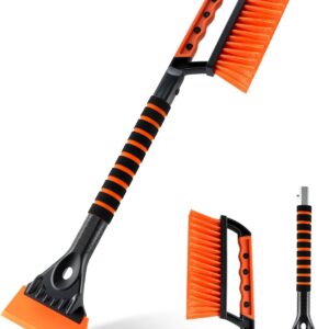 Ice Scraper and Snow Brush for Car Windshield, Snow Scraper for Car, Snow Winter Car Necessities, Multi Functional Car Snow Removal Tools, Car Accessories Gift for Women and Man (Enhanced)