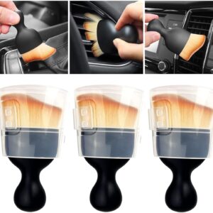 3PCS Car Interior Cleaning Tool, Car Cleaning Brush Interior Dust Collectors,Car Interior Cleaning Tool Brush, Dust Brush