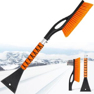 Snow Brush and Ice Scraper for Car Windshield - 27 Inch Detachable Snow Removal Tool with Ergonomic Foam Grip for Cars SUVs and Trucks Winter Car Accessories